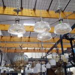 Photo "Industrial style metal chandelier for dining room ceiling lights"