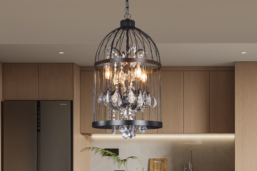 Modern Retro Birdcage Iron Chandelier: A Four-Head Lighting Statement ...