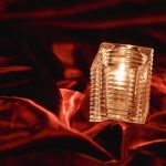 Photo waterproof ribbed glass vanity table lamp