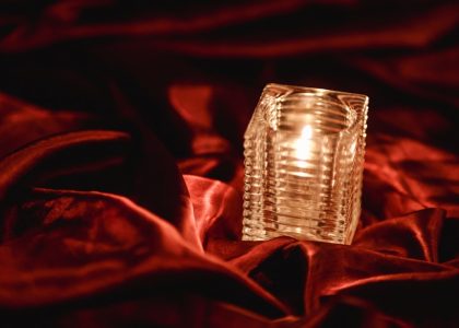Photo waterproof ribbed glass vanity table lamp